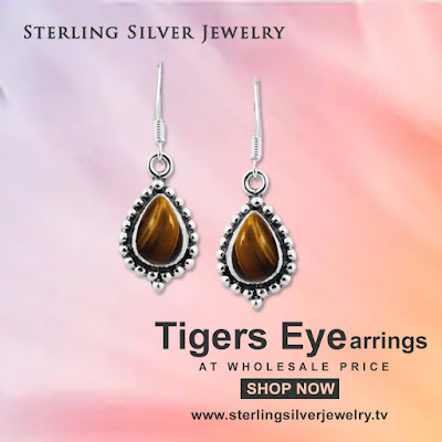 tiger eye dangle earrings