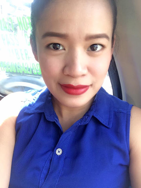 Maybelline Creamy Matte Lipcolor on Bold Crimson