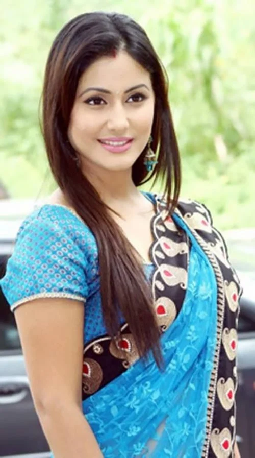 hina khan saree hot tv actress