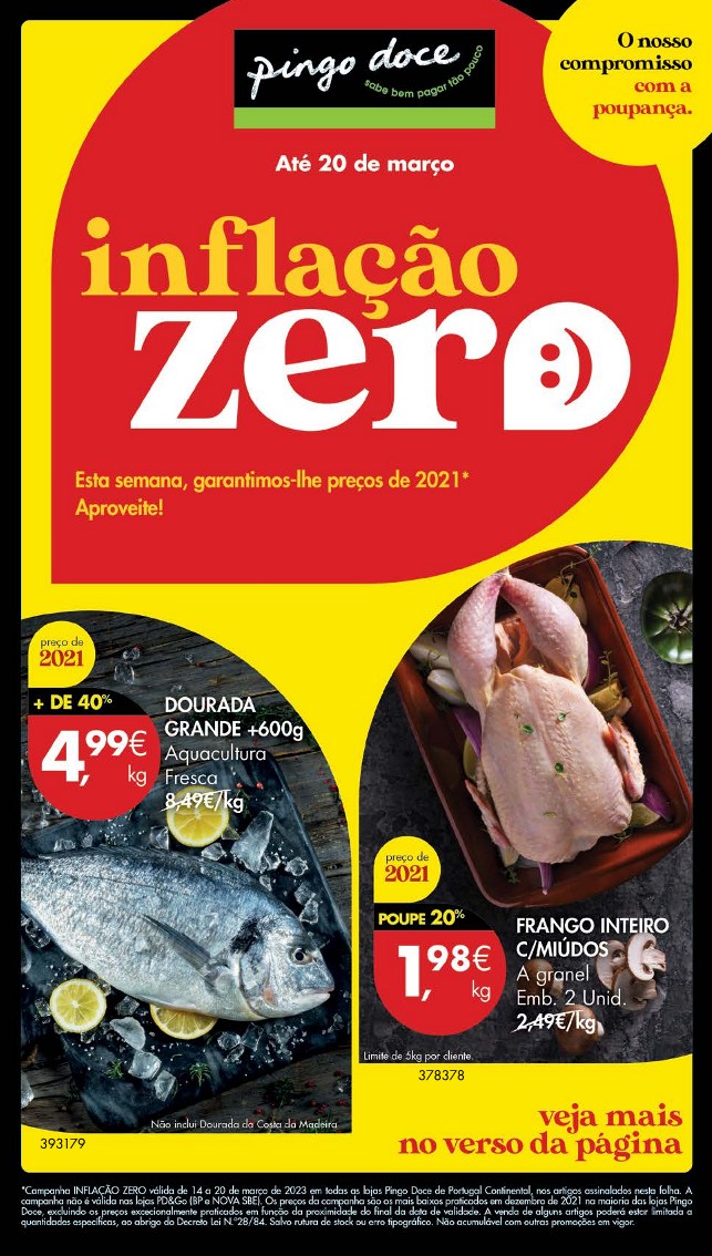 Folheto PINGO DOCE "Inflação ZERO" até 20 de março
