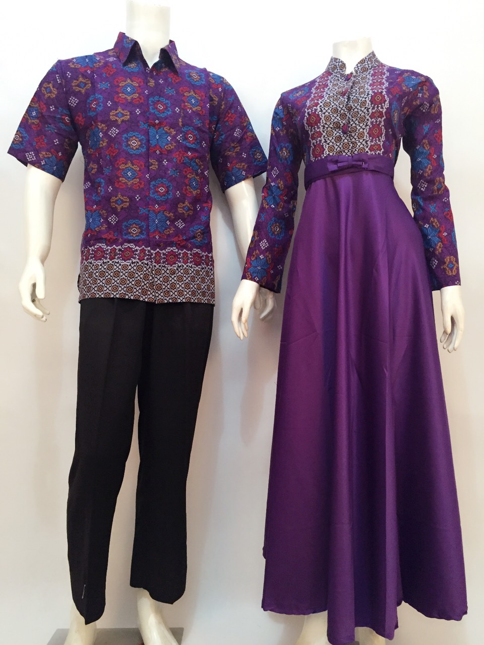 Model Gamis Batik Sarimbit Nataya - Batik Bagoes Solo