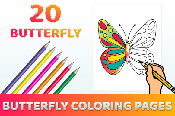 Design Free Butterfly Coloring Pages Include EPS Commercial license is always included