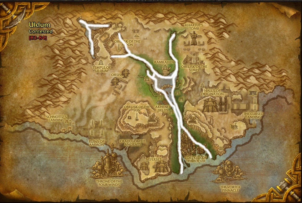 WoW Kalimdor Map