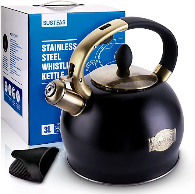 Susteas Stove Top Whistling Tea Kettle