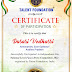 PARTICIPATION CERTIFICATES FOR  INDEPENDENCE DAY FANCY DRESS COMPETITION 