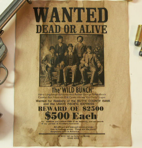 Putting up one wanted poster
