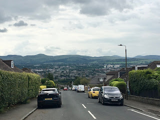 Views of then Pentlands when you exit the bottom of Corstorphine Hill.