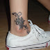 Black Butterfly Tattoo Designs On Feet