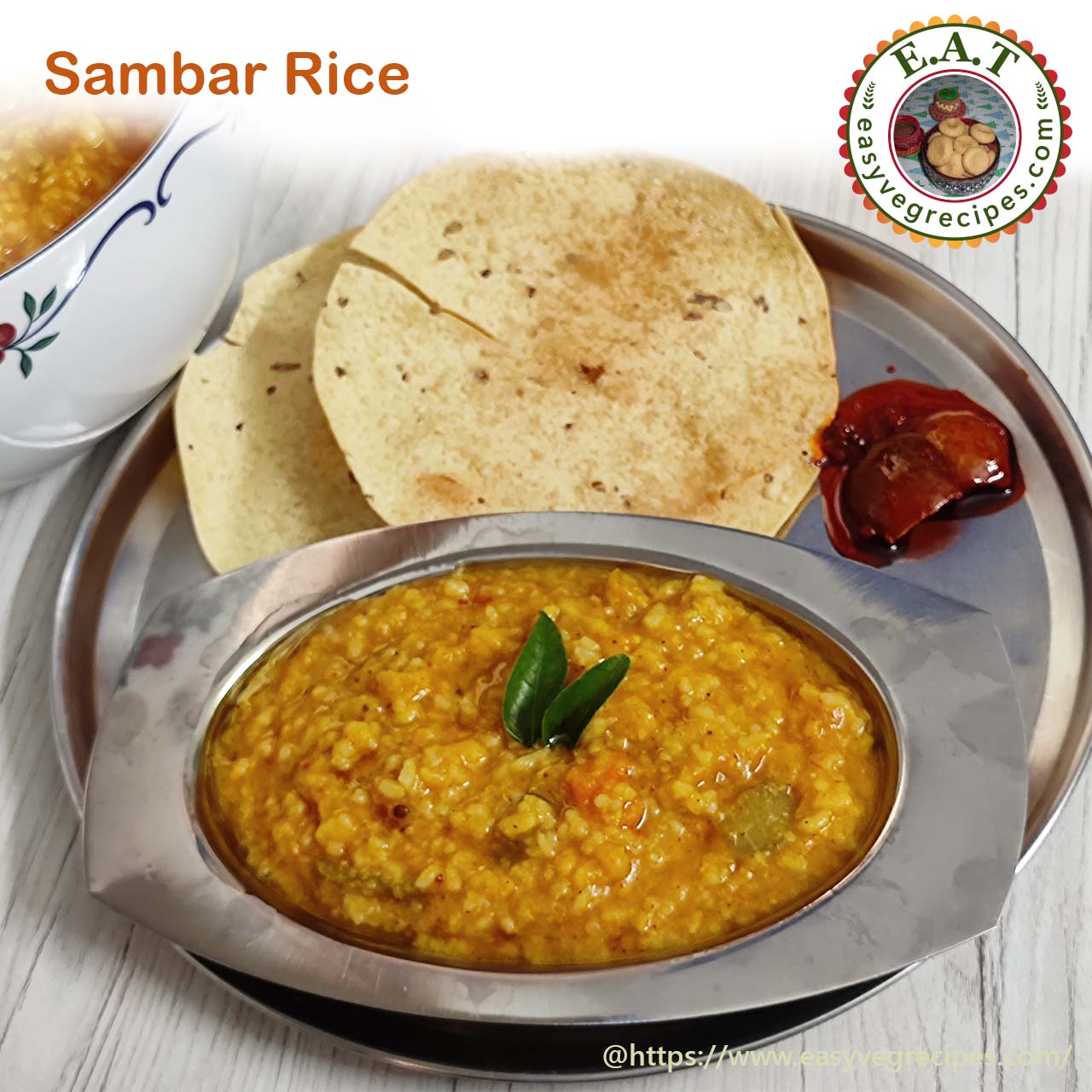Sambar Rice Recipe | How to make Sambar Sadam | South Indian Sambar ...
