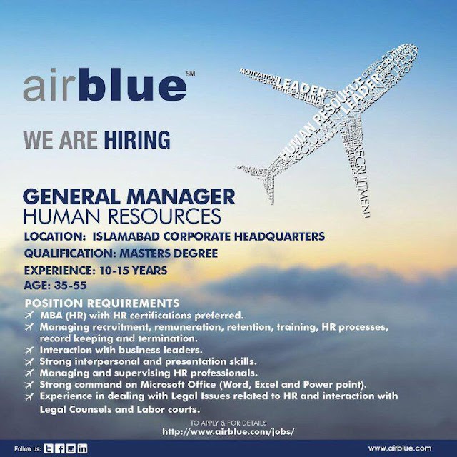 Air Blue announced a position