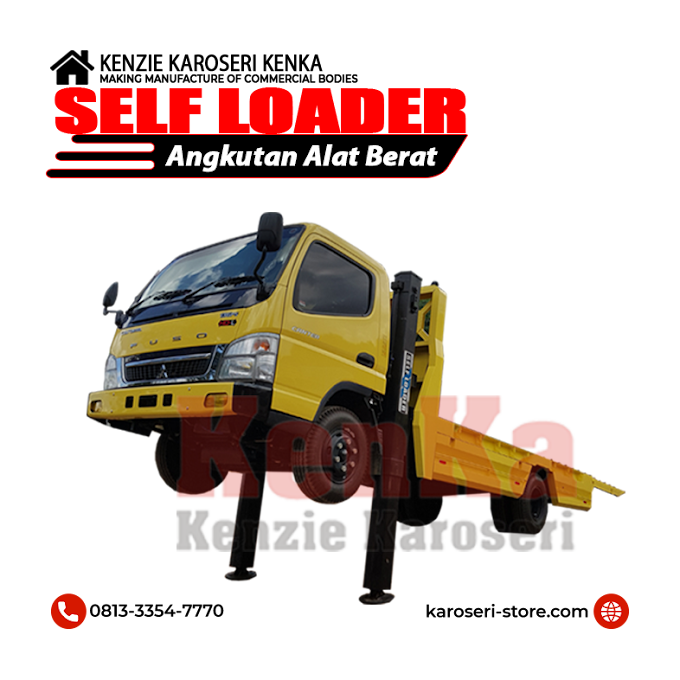 Karoseri Truck Self Loader - Unit Angkutan Alat Berat