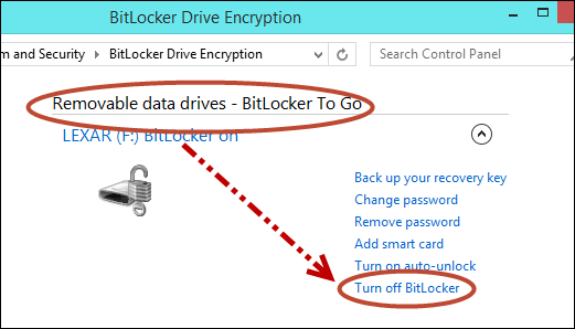 Turn of BitLocker To Go-02