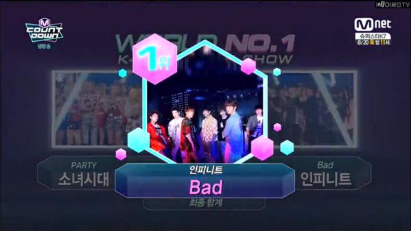 infinite bad 3rd win mnet mcountdown