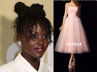 Bow Bun with cute pink prom gowns