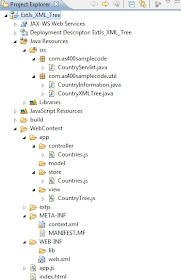 Tree view using XML data from Java Servlet and MySQL