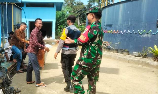 Bhabinkamtibmas Polsek Pantee Bidari Polres Aceh Timur Dengan Babinsa Gelar Patroli Bersama