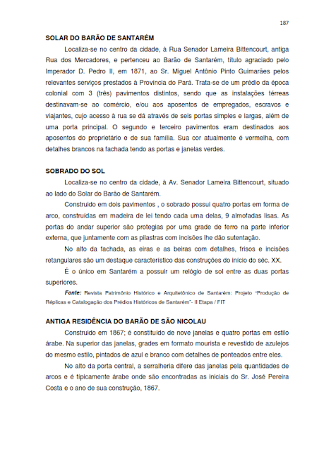 INVENTÁRIO DA OFERTA E INFRAESTRUTURA TURÍSTICA DE SANTARÉM – Pará – Amazônia – Brasil / ANO BASE 2013  - III. ATRATIVOS TURÍSTICOS