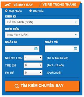 Đặt vé trực tuyến trên website của Việt Mỹ