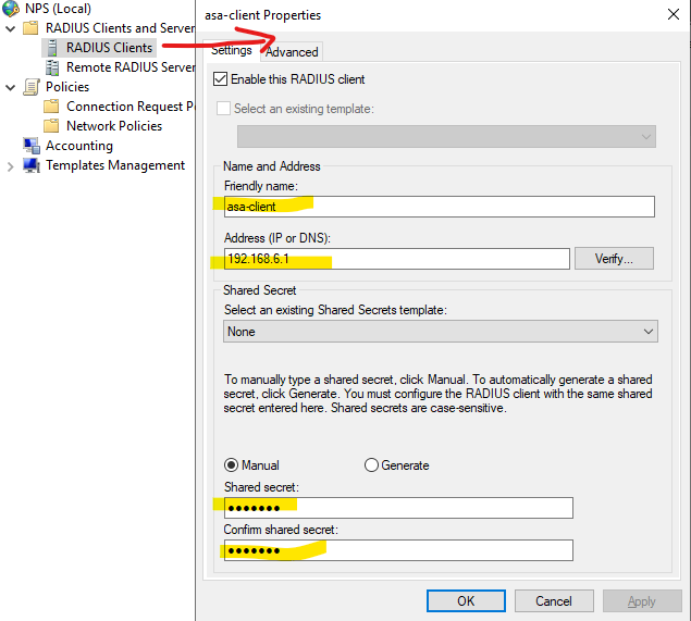 02 - Add ASA as a radius client