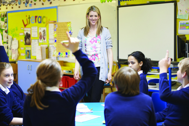 teacher and children in classroom