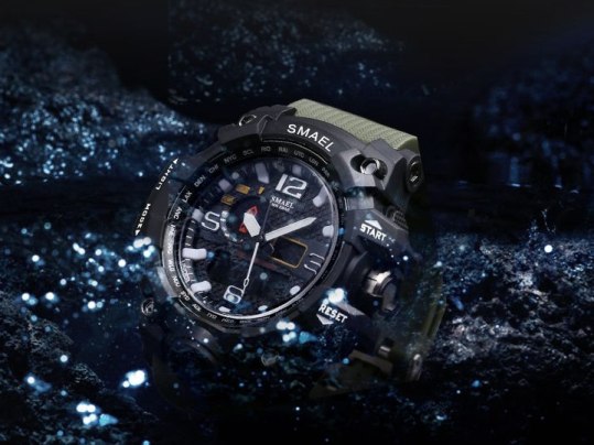Военно-спортивные часы SMAEL 1545, противоударные, водонепроницаемые