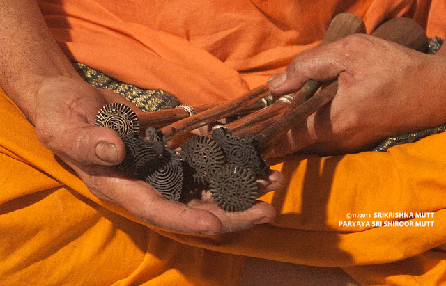 Saint of Krishna matt holding Shanka ckakra + udupi krishna