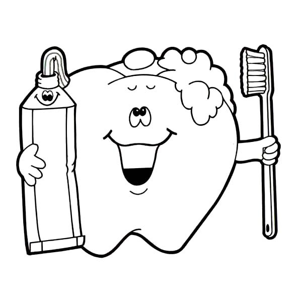 Brush Teeth Coloring Pages Printable