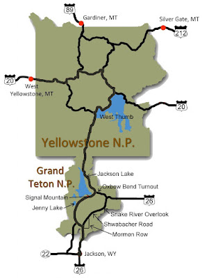 Entradas a Yellowstone y Grand Teton.