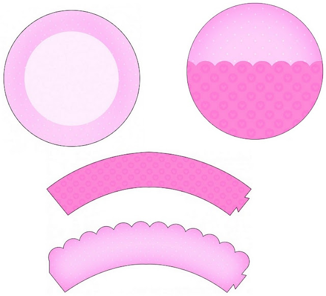 Pink Hearts: Free Printable Wrappers and toppers.