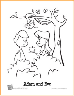 Adam And Eve Coloring Pages 1