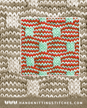 Mosaic Knitting - Wave and Box Slip Stitch Pattern