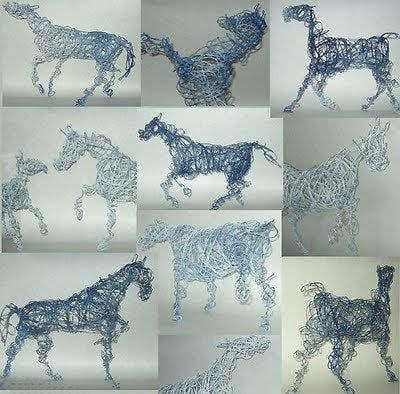 Wire art sculptures Seen On coolpicturesgallery.blogspot.com