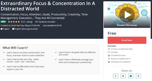 [100% Free] Extraordinary Focus & Concentration In A Distracted World