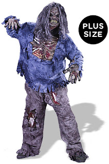  Complete Zombie Adult Plus Costume - Black - Plus for Halloween