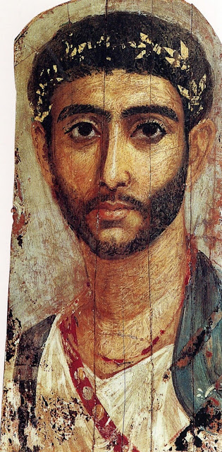 Портрет римского военного II века из Фаюма, Египет