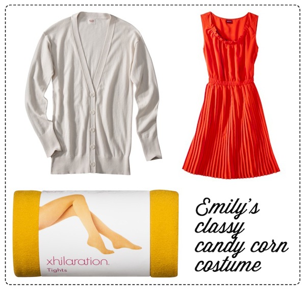 every day candy corn costume with items from Target inspired by Fred Flare