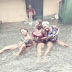 Ekiti Slay Queens Turn Flooded Area Into Swimming Pool After Rainfall. Photos