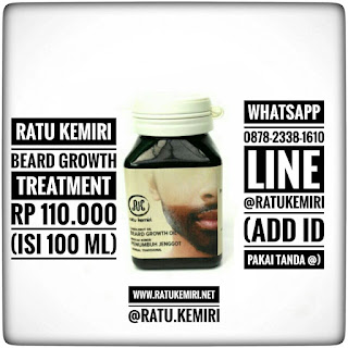 minyak kemiri herbal produk perawatan rambut jenggot jambang kumis yang bagus ratu kemiri - beard growth treatment