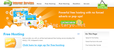 Byethost free hosting