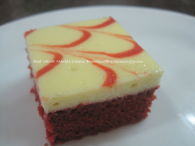 Red Velvet Marble Cheese Brownise  Resepi Minggu Ini