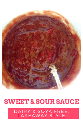 Dairy and soya free takeaway style sweet and sour sauce
