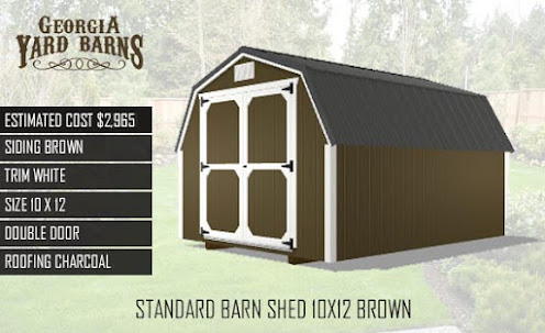 Standard Barn Shed 10x12 Brown