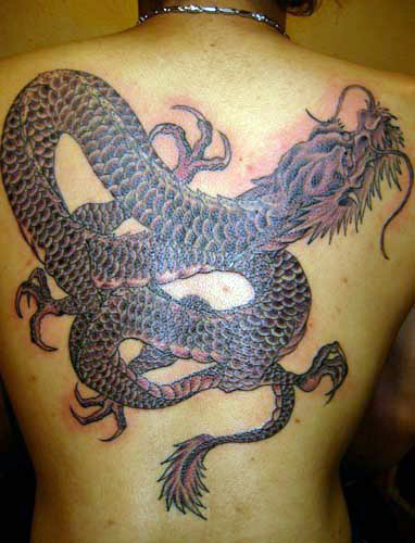 Back And white Dragon Tattoo for men all back Dragon Tattoo Design for Men