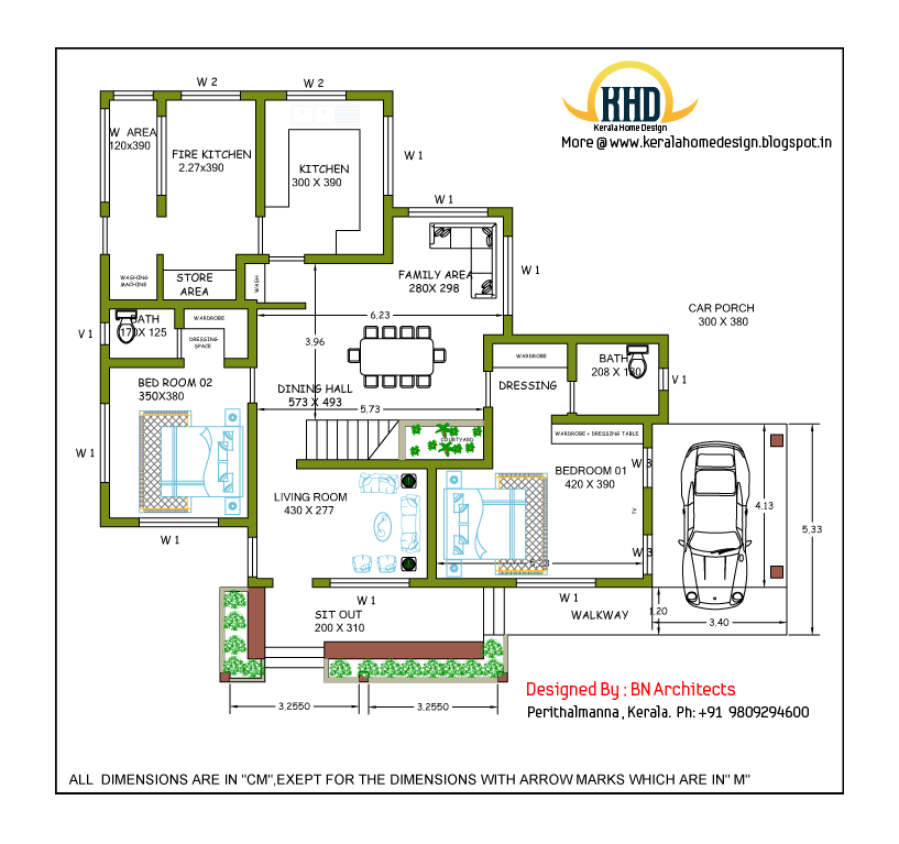 2 story house design and plan - 2485 Sq. Feet | Indian Home Decor