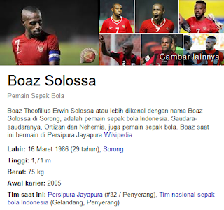  Jika ditanyakan pada Anda siapa salah satu penyerang lokal tertajam yang pernah ada Boaz Solossa