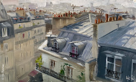 Paris pleinairpainting rooftops