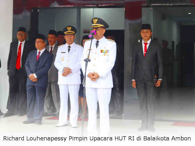 Richard Louhenapessy Pimpin Upacara HUT RI di Balaikota Ambon