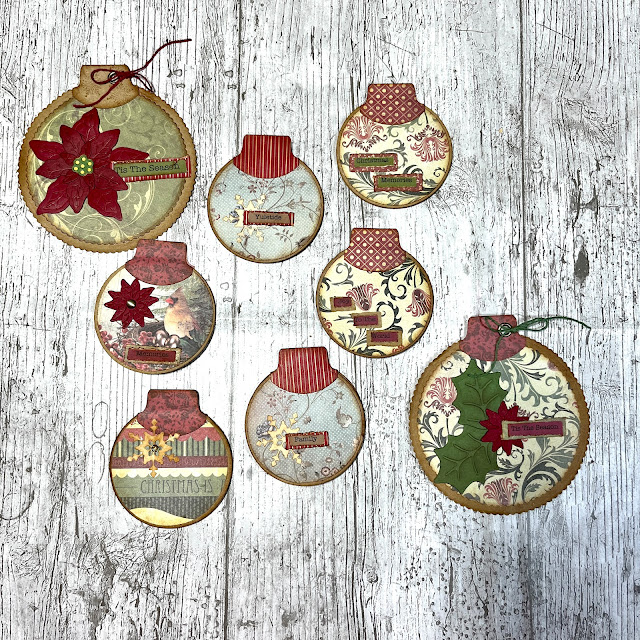 Christmas Bauble Over The Page Tags