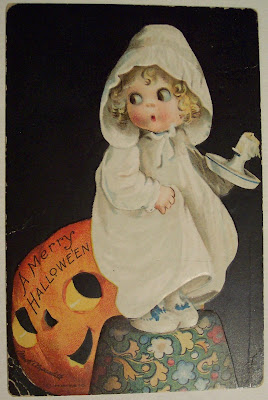 Old Vintage Antique Halloween Postcard