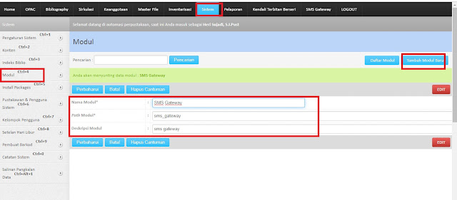 Installasi Modul SMS Gateway Pada SLiMS 